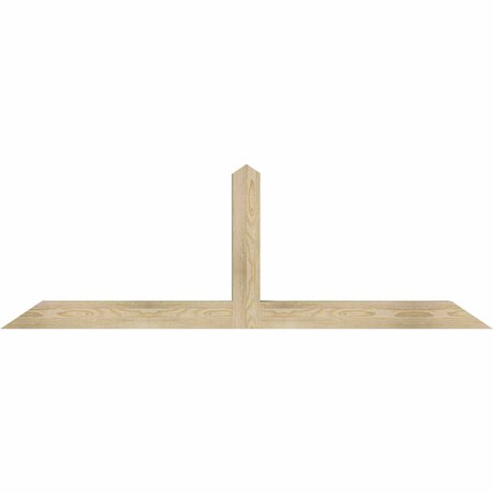 Ekena Millwork Portland Rough Sawn Timber Gable Bracket, Douglas Fir, 72"W x 24"H x 4"D x 4"F, 8/12 Pitch GBW072X24X0404POR00RDF